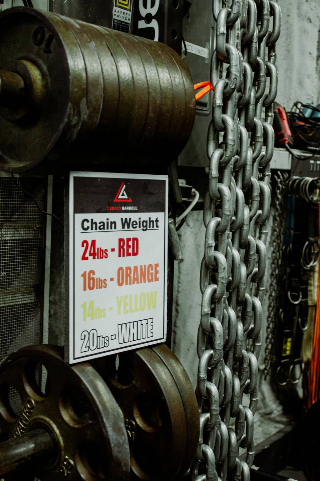 Legacy Barbell Chain Weights different pounds
